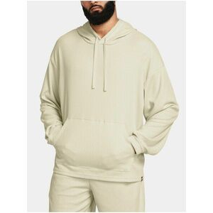 Krémová športová mikina Under Armour UA Rival Waffle Hoodie vyobraziť