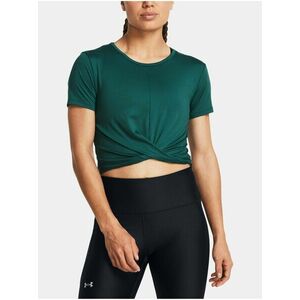 Tmavozelené športové tričko Under Armour Motion Crossover Crop SS vyobraziť