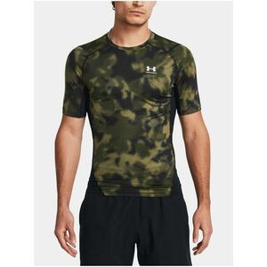 Kaki športové tričko Under Armour UA HG Armour Printed SS vyobraziť