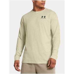 Svetlo hnedé športové tričko Under Armour UA SPORTSTYLE LEFT CHEST LS vyobraziť