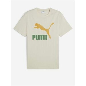 Krémové pánske tričko Puma Classics Logo Tee vyobraziť