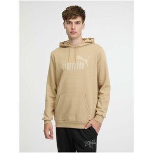 Béžová pánska mikina s kapucňou Puma ESS Big Logo Hoodie FL vyobraziť