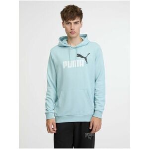 Svetlomodrá pánska mikina s kapucňou Puma ESS+ 2 Col Big Logo Hoodie TR vyobraziť