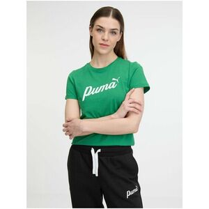 Zelené dámske tričko Puma ESS+ Script Tee vyobraziť