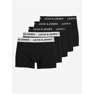 Súprava piatich pánskych boxeriek Jack & Jones Solid vyobraziť