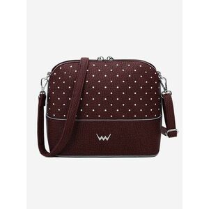 Vínová dámska crossbody kabelka Cara Dotty Wine vyobraziť