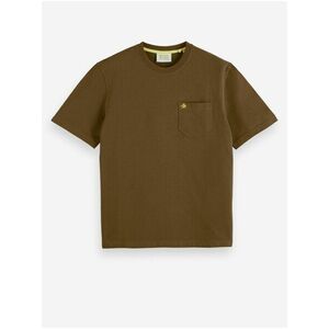 Khaki pánske tričko Scotch & Soda vyobraziť