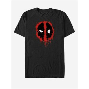 Čierne unisex tričko Marvel Deadpool Splatter Icon vyobraziť