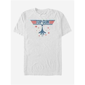 Biele unisex tričko Paramount Top Gun vyobraziť