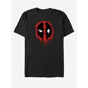 Čierne unisex tričko Marvel Deadpool Splatter Icon vyobraziť