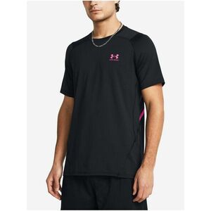 Ružovo-čierne pánske tričko Under Armour UA HG Armour Ftd Graphic SS vyobraziť