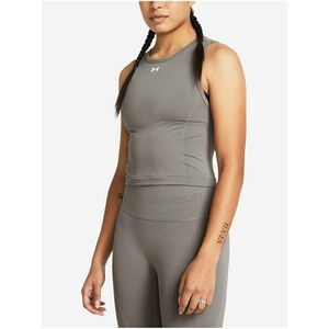 Šedé dámske športové skrátené tielko Under Armour UA Vanish Seamless Tank vyobraziť