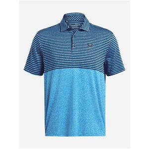 Modré pánske tričko Under Armour UA Playoff 3.0 Stripe Polo vyobraziť