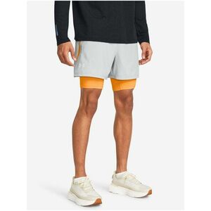 Oranžovo-šedé pánske športové kraťasy Under Armour UA LAUNCH 5'' 2-IN-1 SHORTS vyobraziť