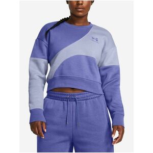 Fialová dámska mikina Under Armour Essential Fleece Crop Crew vyobraziť