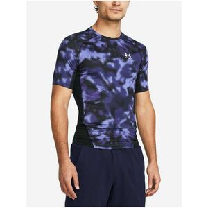 Fialové pánské vzorované tričko Under Armour UA HG Armour Printed SS vyobraziť