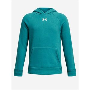 Petrolejová chlapčenská mikina s kapucňou Under Armour UA Rival Fleece Hoodie vyobraziť