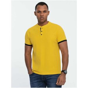 Žlté pánske polo tričko Ombre Clothing vyobraziť