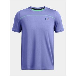 Fialové pánske tričko Under Armour UA Rush Seamless Wordmark SS vyobraziť