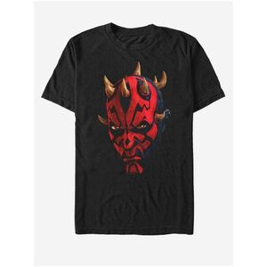 Čierne unisex tričko Star Wars Maul Face vyobraziť