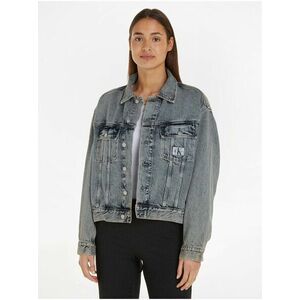 Modrá dámska džínsová bunda Calvin Klein Jeans Boxy Denim Jacket vyobraziť