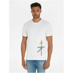 Biele pánske tričko Calvin Klein Jeans Two Tone Monologo Tee vyobraziť