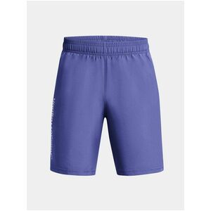 Fialové chlapčenské športové kraťasy Under Armour UA Woven Wdmk Shorts-PPL vyobraziť