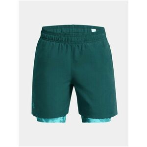 Petrolejové chlapčenské športové kraťasy Under Armour UA Woven 2in1 Shorts-BLU vyobraziť