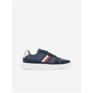 Tmavomodré pánske kožené tenisky Tommy Hilfiger Light Cupsole Mix Stripes vyobraziť