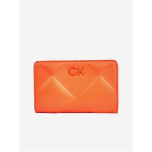 Oranžová dámska peňaženka Calvin Klein Re-Lock Quilt Bifold Wallet vyobraziť