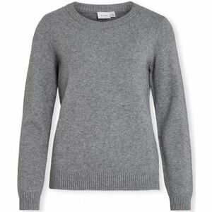 Svetre Vila Noos Ril O-Neck L/S - Medium Grey vyobraziť