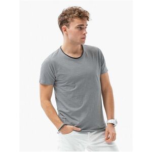 Šedé pánske tričko Ombre Clothing vyobraziť