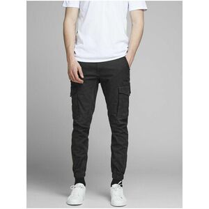 Čierne tapered fit nohavice Jack & Jones Paul vyobraziť