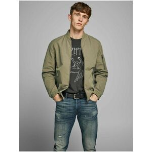 Kaki vodeodpudivý bomber Jack & Jones Rush vyobraziť