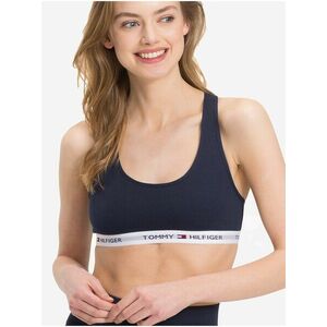 Tommy Hilfiger tmavo modrá športová podprsenka Bralette Iconic vyobraziť