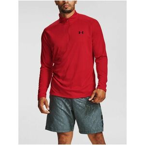 Červené športové tričko Under Armour UA Tech 2.0 1/2 Zip vyobraziť