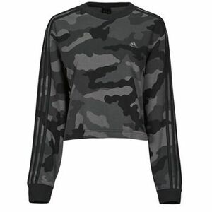 Mikiny adidas Essentials 3-Stripes Camo-Print Cropped Sweatshirt vyobraziť