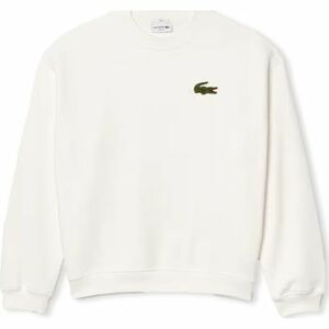 Mikiny Lacoste Loose Fit Badge Accent Sweatshirt - Blanc vyobraziť