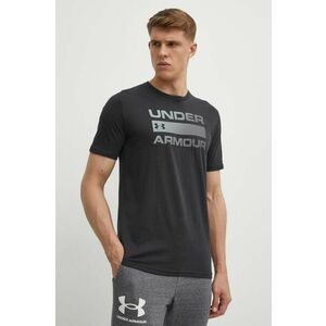 Tričko Under Armour pánske, čierna farba, s potlačou vyobraziť