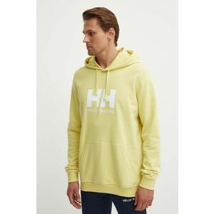 Bavlnená mikina Helly Hansen HH LOGO HOODIE pánska, tmavomodrá farba, s kapucňou, s nášivkou, 33977 vyobraziť