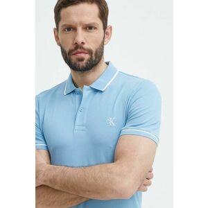 Polo tričko Calvin Klein Jeans pánske, jednofarebné, J30J315603 vyobraziť