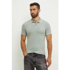 Polo tričko Calvin Klein Jeans pánske, šedá farba, jednofarebné, J30J315603 vyobraziť