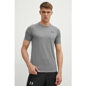 Tričko Under Armour 1345317 pánske, šedá farba, jednofarebné vyobraziť