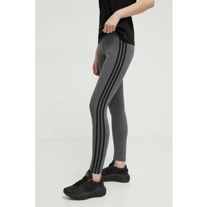 Legíny adidas GV6019 dámske, šedá farba, jednofarebné, GV6019 vyobraziť