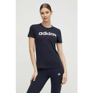 Bavlnené tričko adidas H07833 tmavomodrá farba, H07833 vyobraziť