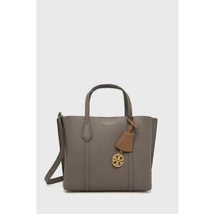 Kožená kabelka Tory Burch Perry Small Triple-Compartment šedá farba, 81928.093 vyobraziť