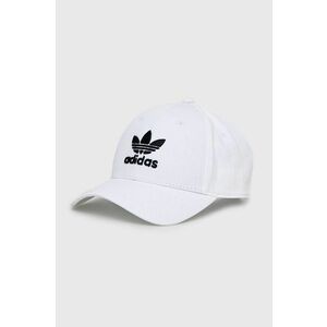 Bavlnená mikina adidas Originals biela farba, s nášivkou, FJ2545 vyobraziť