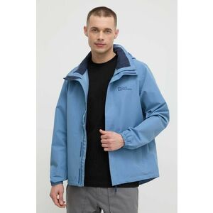 Turistická bunda Jack Wolfskin STORMY POINT 2L JKT tyrkysová farba, 1111142 vyobraziť