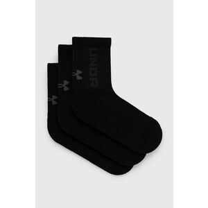 Ponožky Under Armour 3-pak čierna farba, 1373084, 1373084 vyobraziť