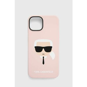 Puzdro na mobil Karl Lagerfeld Iphone 14 6, 1" ružová farba vyobraziť